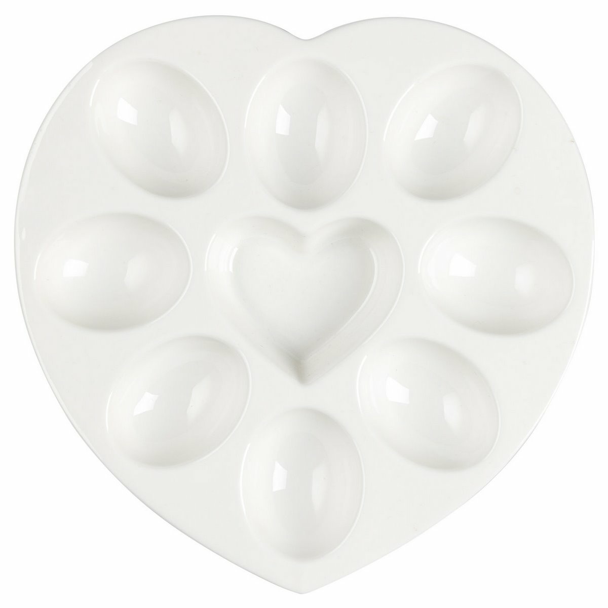 Levně Florina Porcelánový talíř na vajíčka Heart, 20 x 20 cm