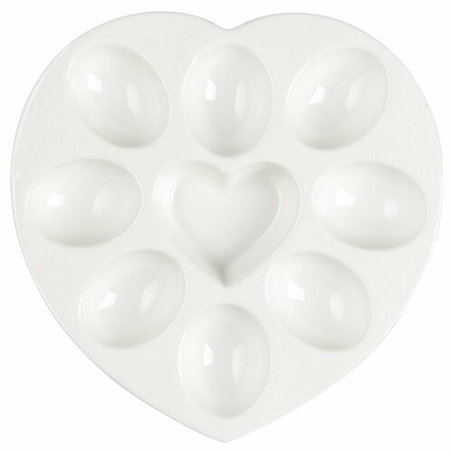 Florina porcelanasti krožnik za jajca Heart, 20 x20 cm