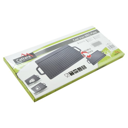 Cattara 13064 Blacha do grillowania z uchwytami Żeliwo, 50 x 23 cm