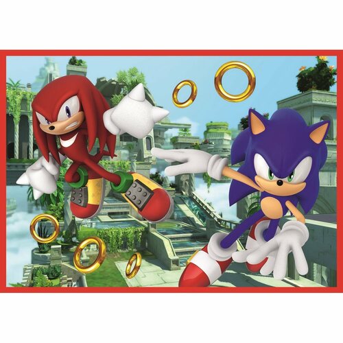 Trefl Puzzle Sonic Avanturistična vožnja, 4v1 (35,48, 54, 70 kosov)