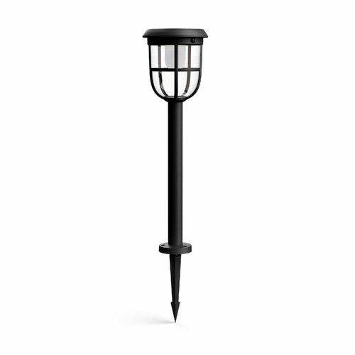 Philips Radii UltraEfficient słupek ogrodowy LED zpanelem słonecznym 1,3 W 3000 K 60 cm, czarny