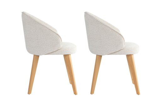 Set de scaune de sufragerie Bentley White andLight Oak, 2 buc.