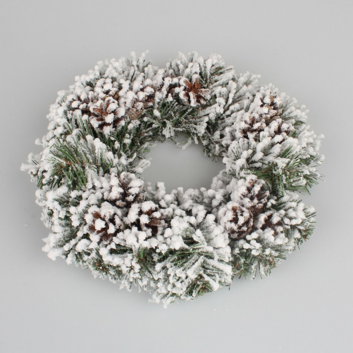 Vánoční věnec Snowy cones bílá, pr. 26 cm