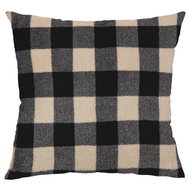 Подушка Retro Check, бежево-чорний, 40 x 40 см
