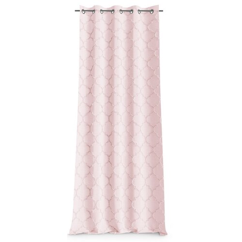 AmeliaHome Delva Pleat függöny, rózsaszín, 140 x 250 cm
