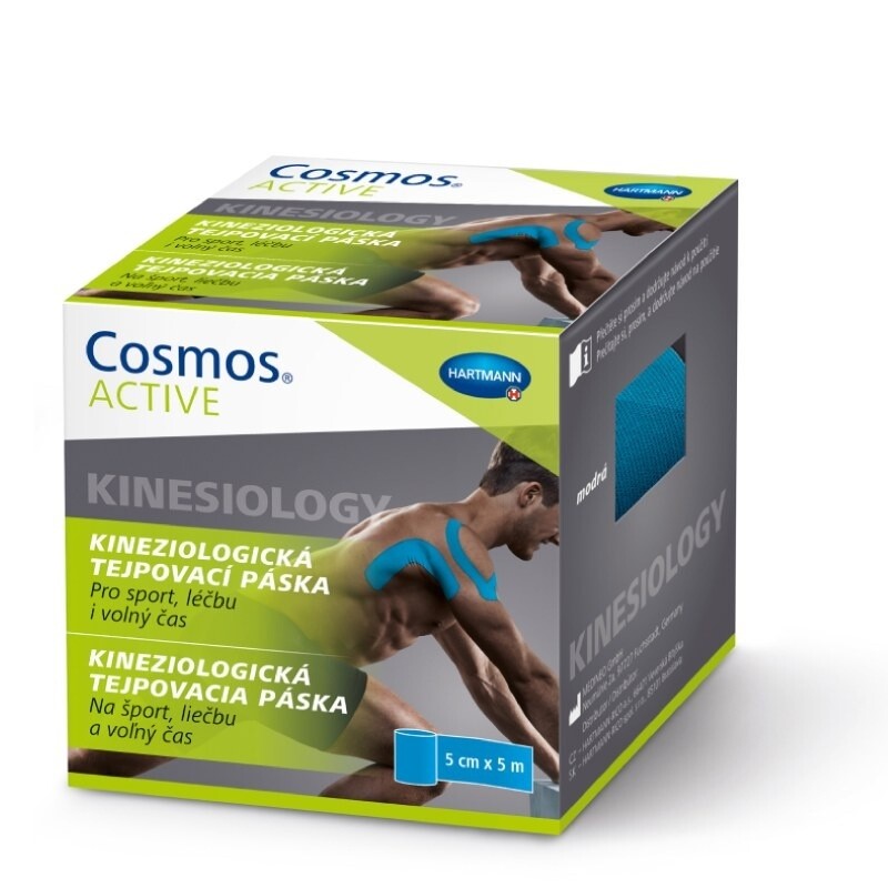 Cosmos Active Kineziologický tejp modrá, 5 cm x 5 m