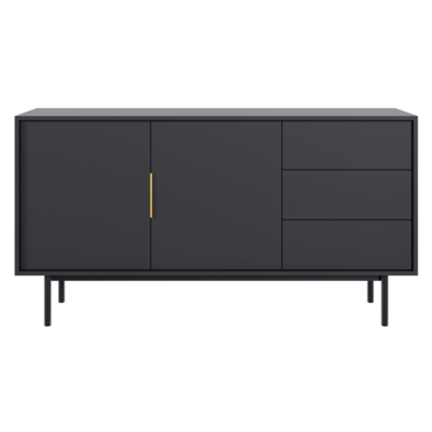 Comodă VIVALA 2D3S, negru