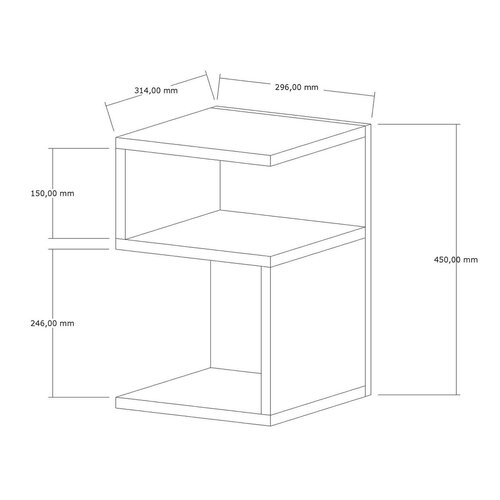 Beistelltisch Carol Anthracite