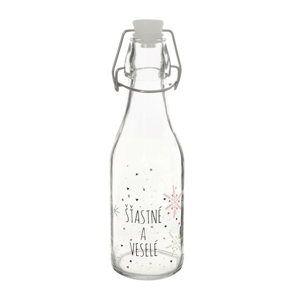 Orion Butelka z klipsem i zamknięciem Vločkaczerwona, 0,29 l, 290 ml
