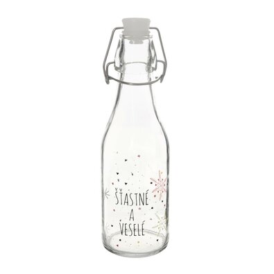 Orion Sticlă cu capac cu clemă Floc roșu, 0,29 l