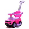 Baby Mix Dětské hrající odrážedlo s vodící tyčí SUV 3v1, růžová