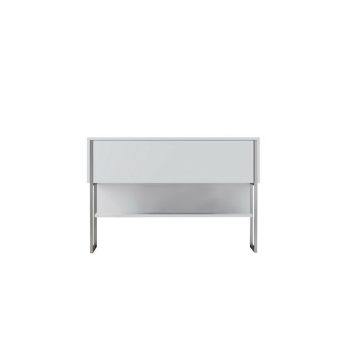 Komoda Luxe White and Silver