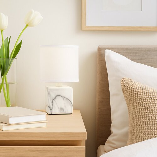 Rabalux 74069 lampa stołowa Nalisa, kwadratowa, biały