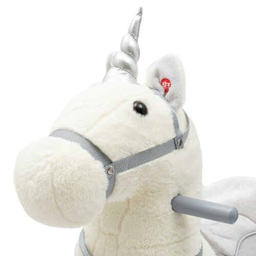 Baby Mix Hintaló játék dallammal és kerekekkelUnicorn fehér, 64 x 35 x 60 cm