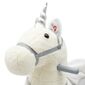 Baby Mix Jucărie balansoar cu melodie și roțiUnicorn alb, 64 x 35 x 60 cm