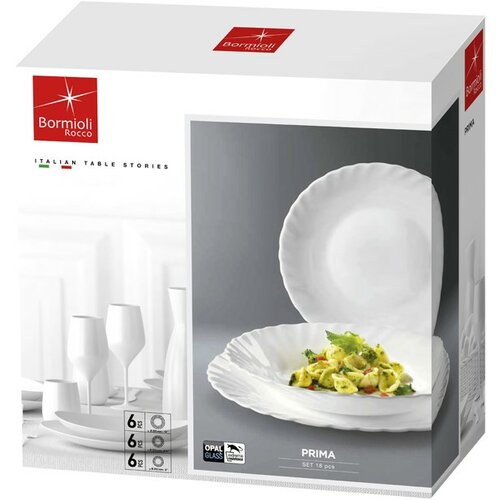 Bormioli Rocco 18-teiliges Geschirrset Prima