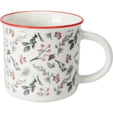 Winter Berry porcelán bögre, 400 ml