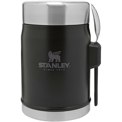 STANLEY Termos obiadowy 400 ml z łyżką/widelcem, czarny matowy