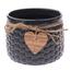 Keramični lonček za cvetje Wood heart temno modra,9,5 x 12,5 cm