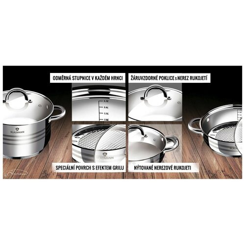 Blaumann 12 részes edénykészlet Gourmet Line
