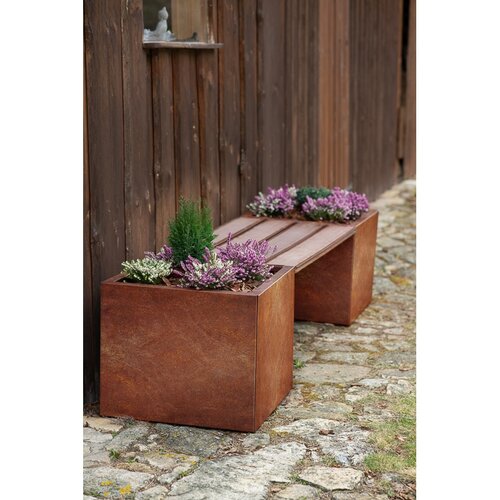 Cube Záhradný kvetináč 60 x 60 x 50 cm, corten CORGARDEN 1001