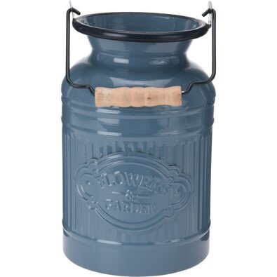 Dekorative Milchkanne Blumen & Garten Blau,14 x 26 cm