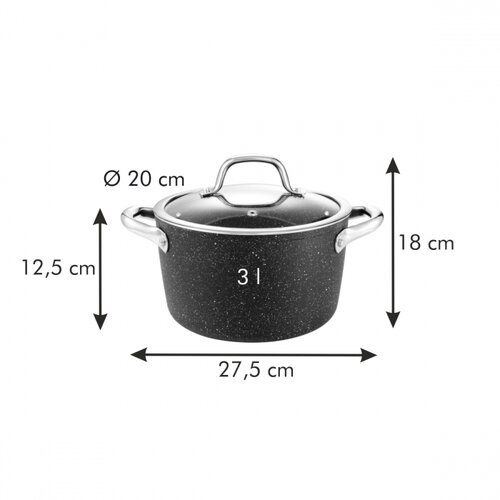 Tescoma Stone fazék fedővel PRESIDENT, 24 cm, 3 l, 3 l termék 2. képe