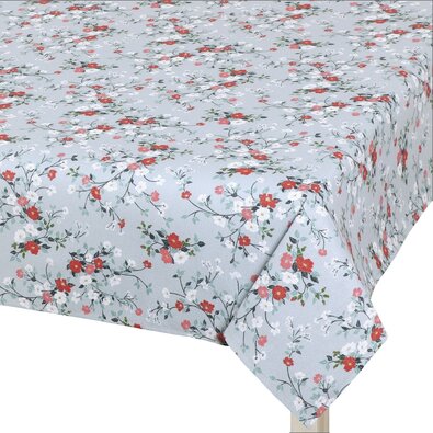 Bellatex Tischtuch DITA Blumen grau, 140 x 160 cm