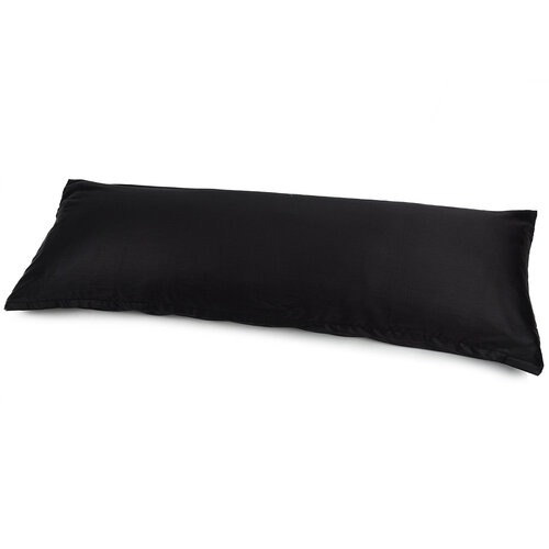 4Home prevleka za vzglavnik za sprostitev Rezervni mož satenasto črna, 50 x 150 cm