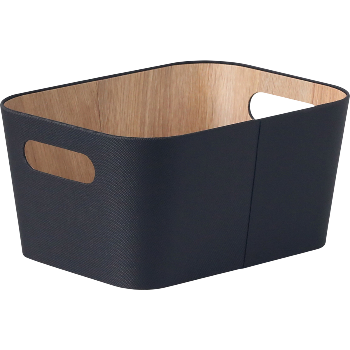 Kitchisimo Zestaw 2 koszy do przechowywania 31 × 23 × 16 cm, czarny, L