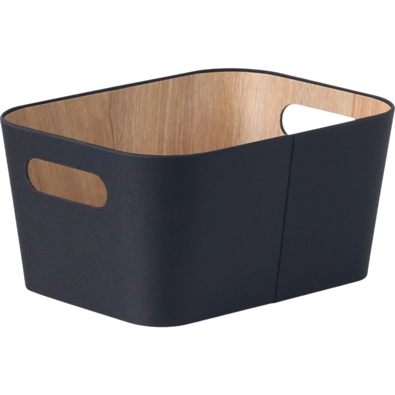 Kitchisimo Set 2 úložných košíkov 31 × 23 × 16 cm, čierna