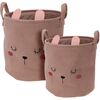 Hatu Kinder-Stoffkörbe Kaninchen, 2 Stück