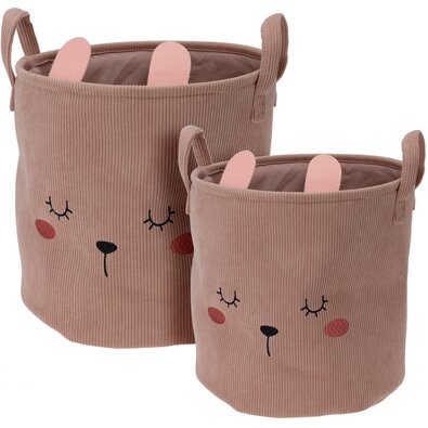 Hatu Kinder-Stoffkörbe Kaninchen, 2 Stück
