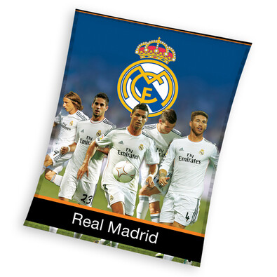 Fleecová deka Real Madrid Team, 130 x 170 cm