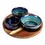 Set de servire EH Torrente, 4 buc , albastru, diam. 19,8 cm