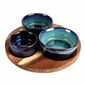 Set de servire EH Torrente, 4 buc , albastru, diam. 19,8 cm
