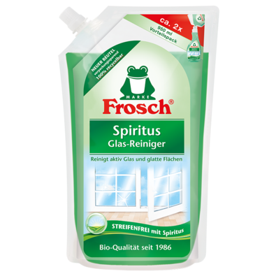 Frosch EKO Bio Spiritus čistilo za steklo –nadomestna polnitev, 950 ml