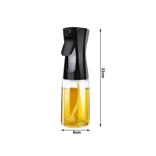 Olaj- és ecetporlasztó, 200 ml, fekete