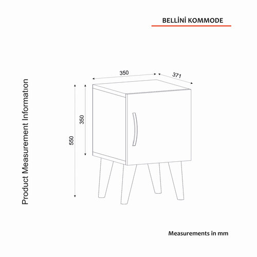 Stolik nocny Bellini White
