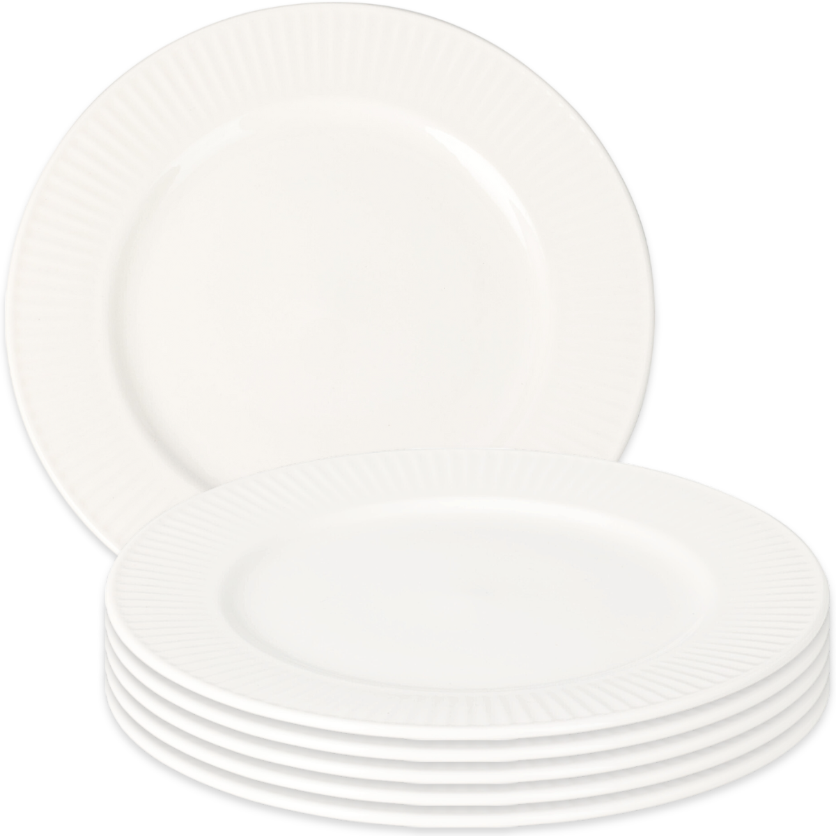 Zestaw 6 porcelanowych talerzyków deserowych Linie 20 cm