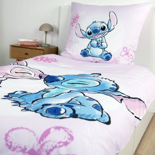 Herding Фланелева постільна білизна Stitch, 135 x 200 см, 80 x 80 см