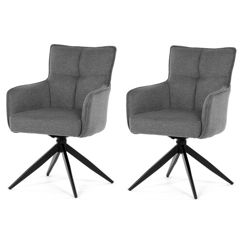 Étkezőszék-készlet visszahúzható mechanizmussalDCH-P3170 GREY2, 2 db