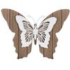 Drevená závesná dekorácia Motýlie mámenie, biela