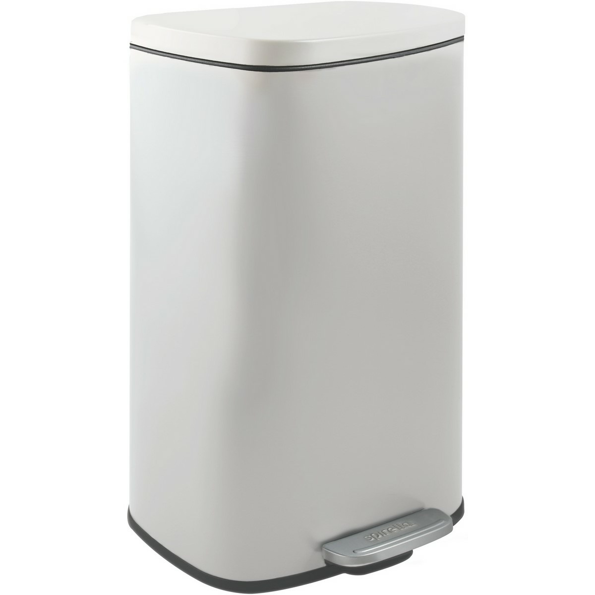 Spirella Kosz na śmieci z pedałem soft-close Akira 50 l, matowy biały, 50 l