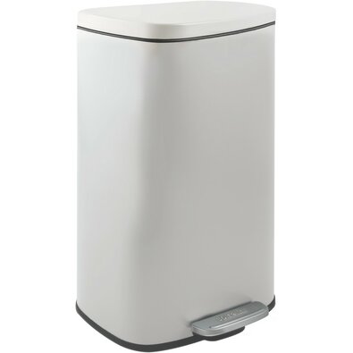 Coș de gunoi cu pedală soft-close Spirella Akira 50 l, alb mat