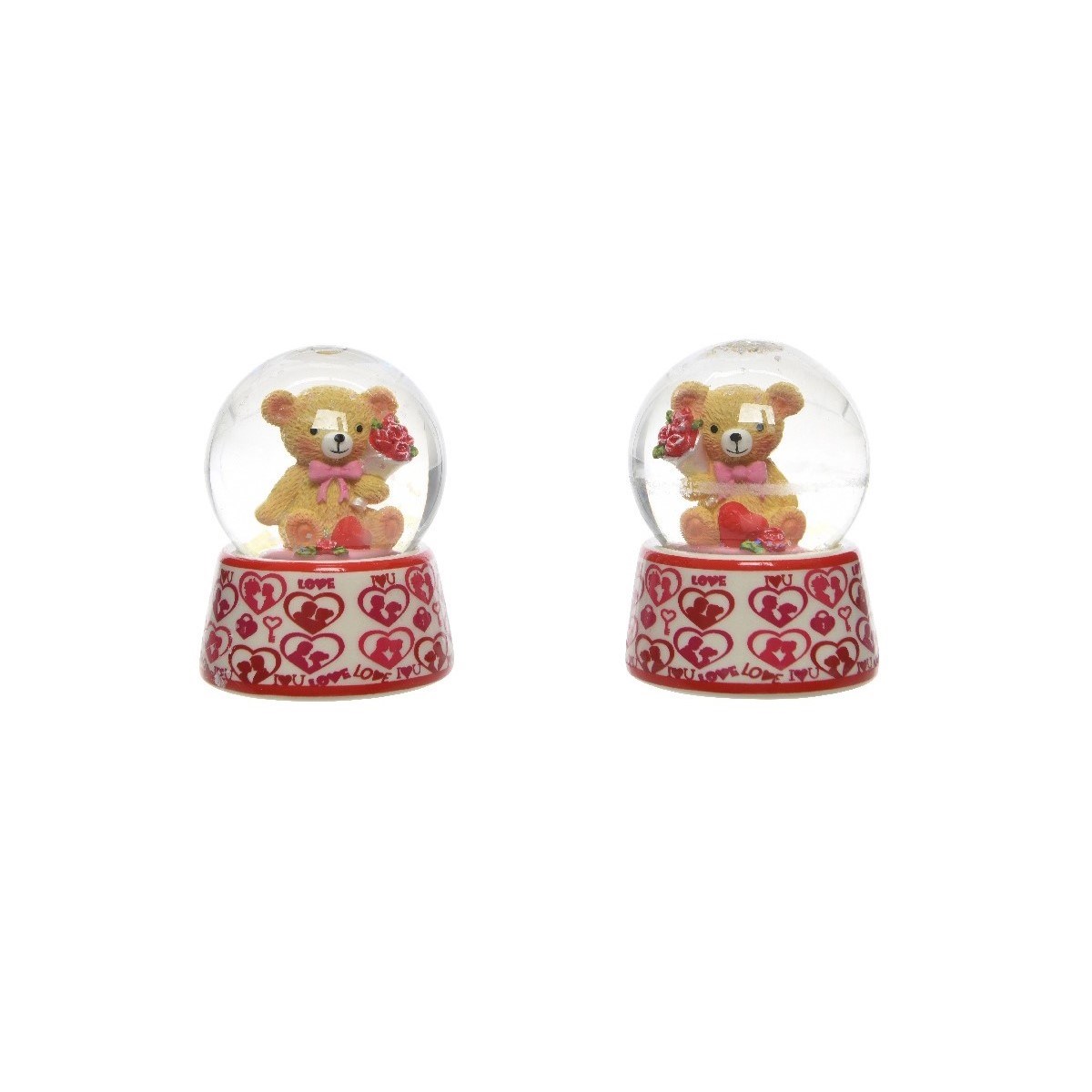 Valentínske snežítko Lovers, 6 cm