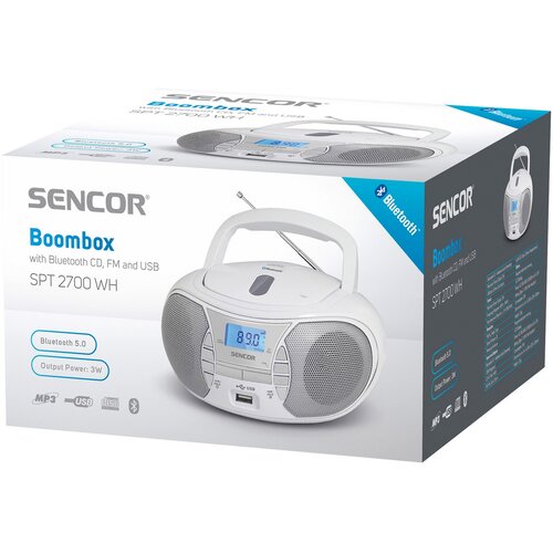 Sencor SPT 2700 WH rádio s bluetooth, bílá