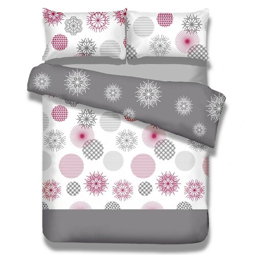 Restilo Vánoční flanelové povlečení Flakes, 140 x 200 cm, 70 x 90 cm