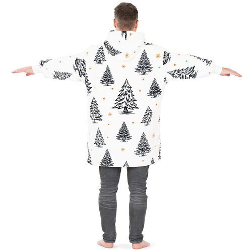 4Home Sweatshirt Lammfelloptik Mikroplüsch Frosted Trees, Uni L – für Herren