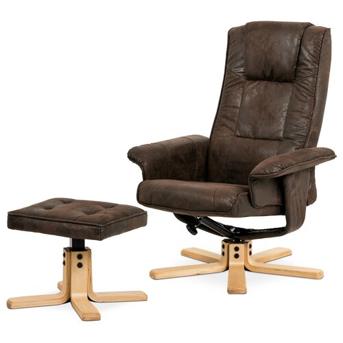 Scaun reglabil cu suport pentru picioare VintageBR3, maro